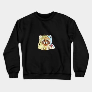 Raccoon in Space Crewneck Sweatshirt